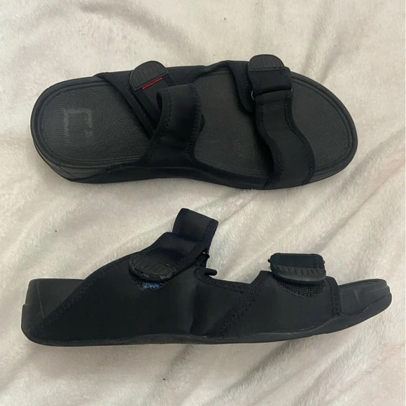 FitFlop Gogh Moc Mens Adjustable Leather Slides - Picture 2 of 8